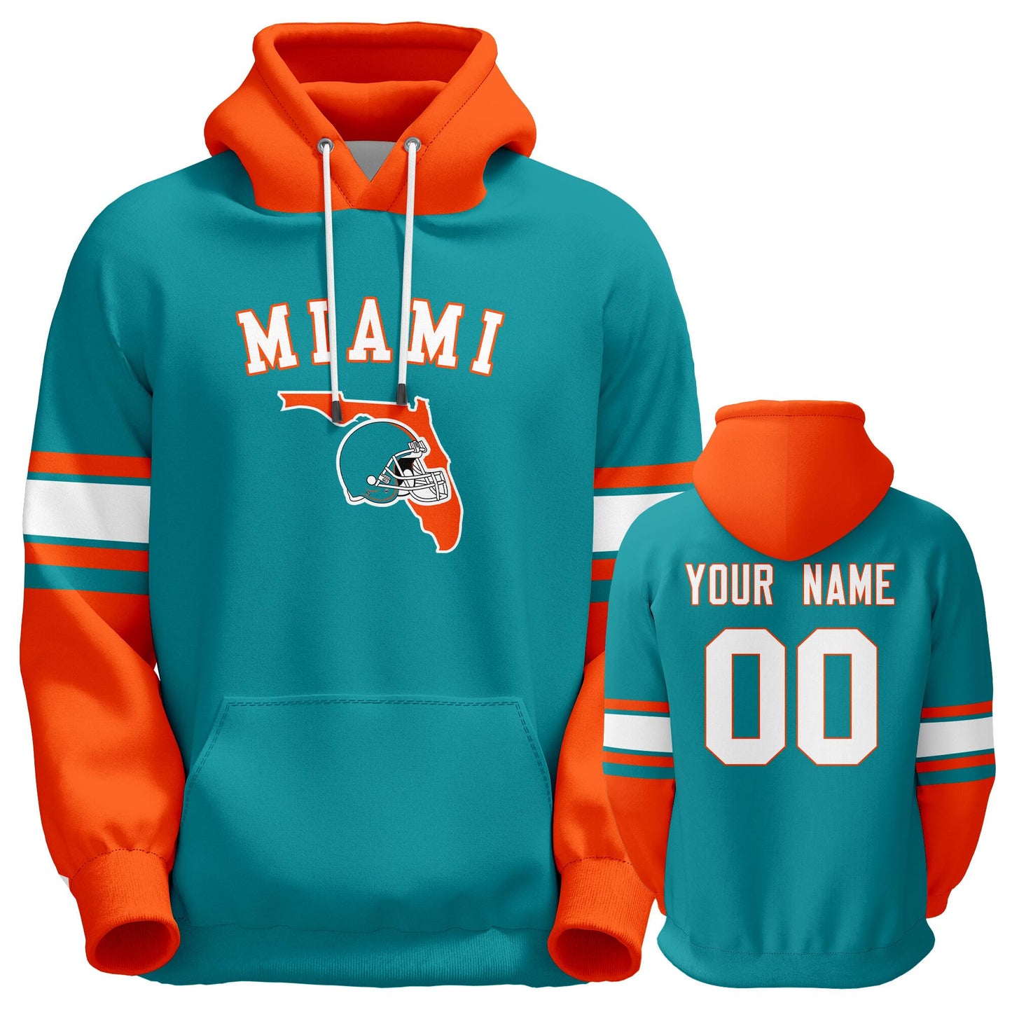 Custom Football Hoodie Personalized Team Pullover Sweatshirt