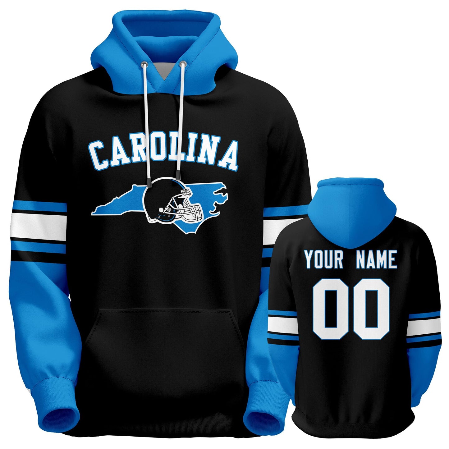 Custom Football Hoodie Personalized Team Pullover Sweatshirt