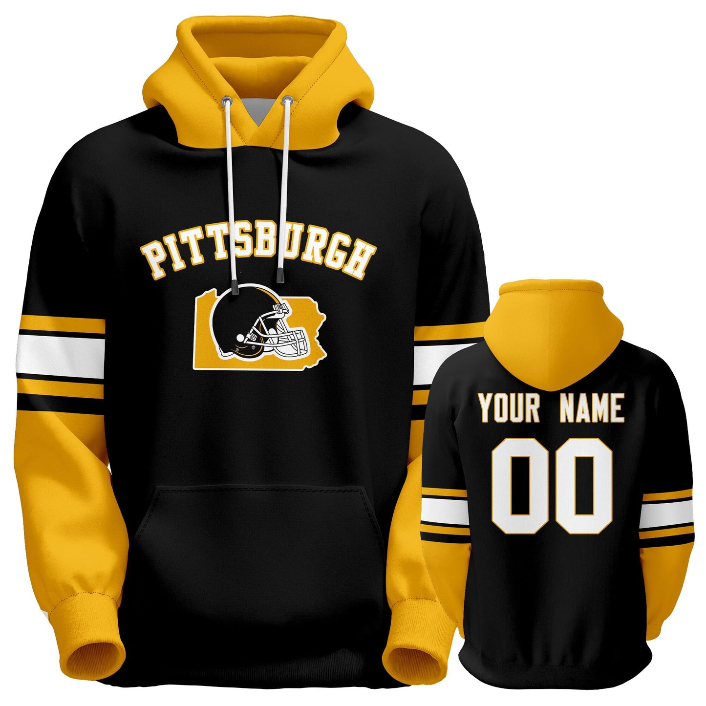 Custom Football Hoodie Personalized Team Pullover Sweatshirt