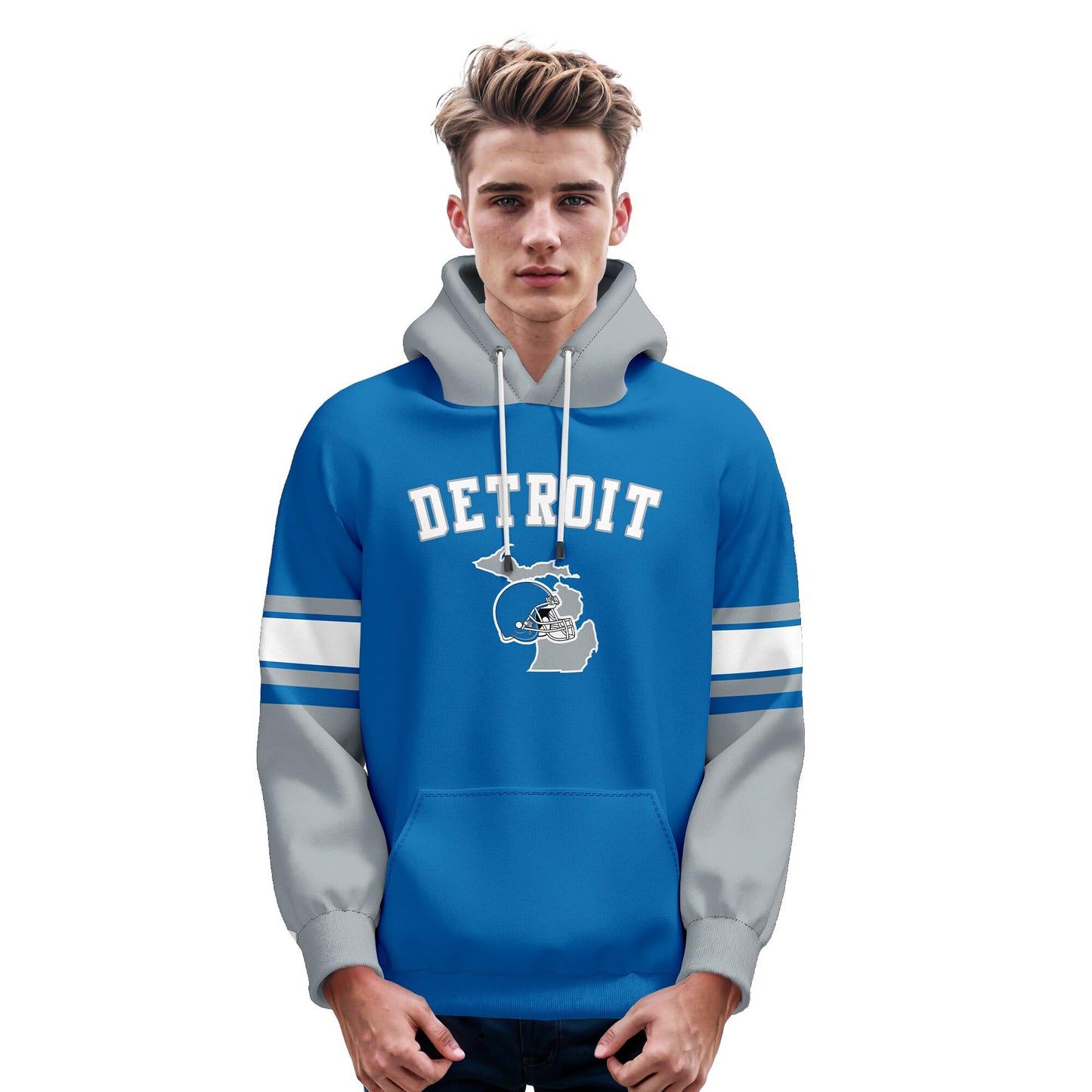 Custom Football Hoodie Personalized Team Pullover Sweatshirt