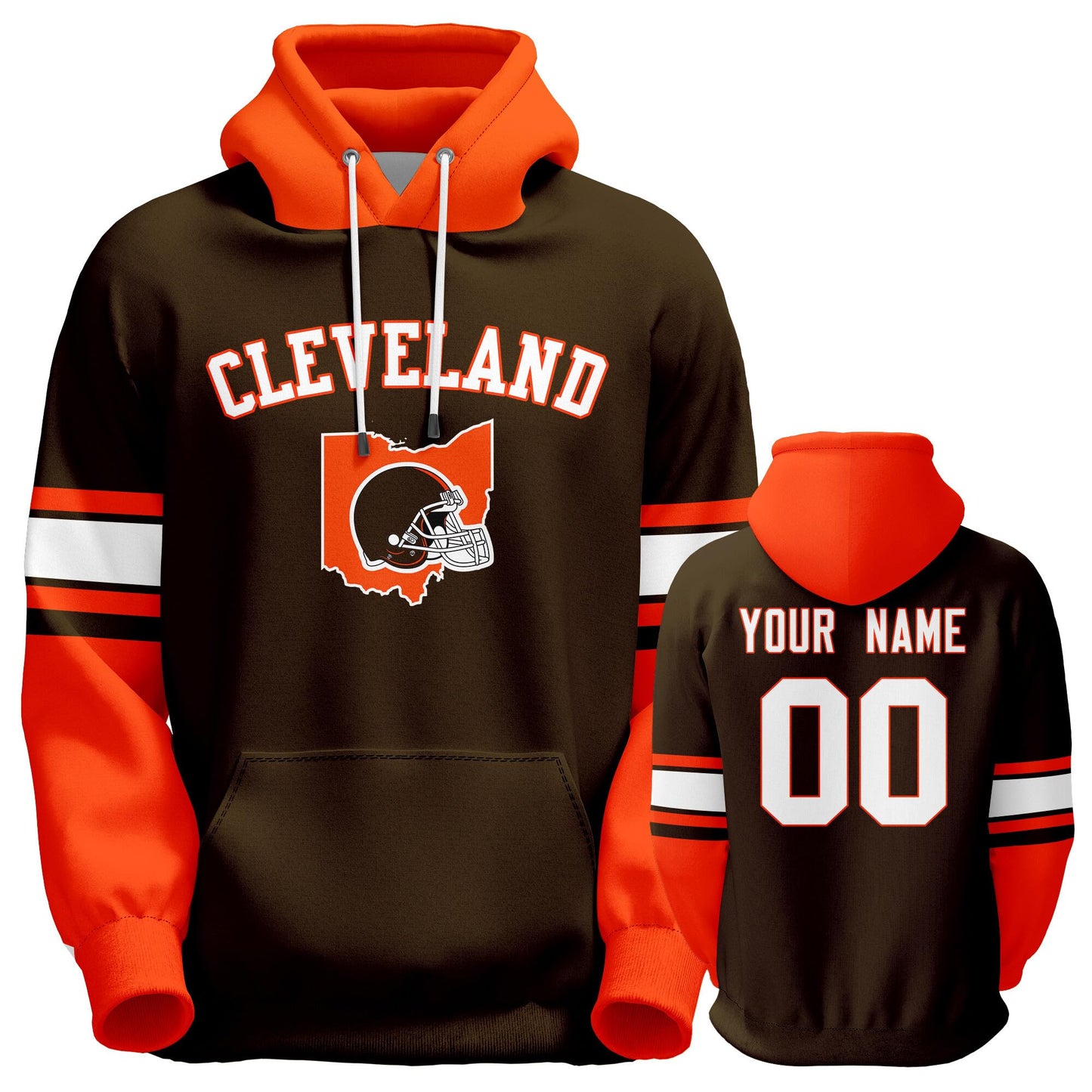 Custom Football Hoodie Personalized Team Pullover Sweatshirt