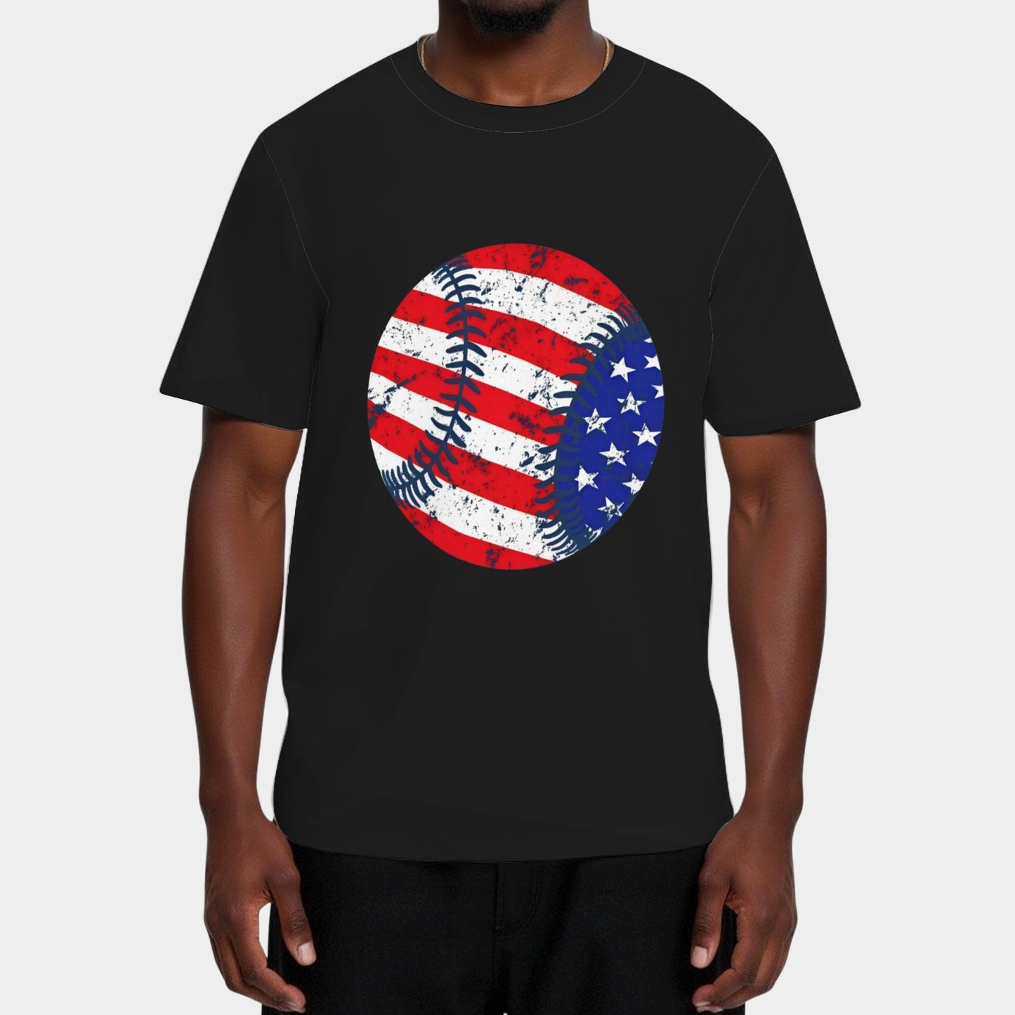 USA Flag Baseball Lover T-Shirt
