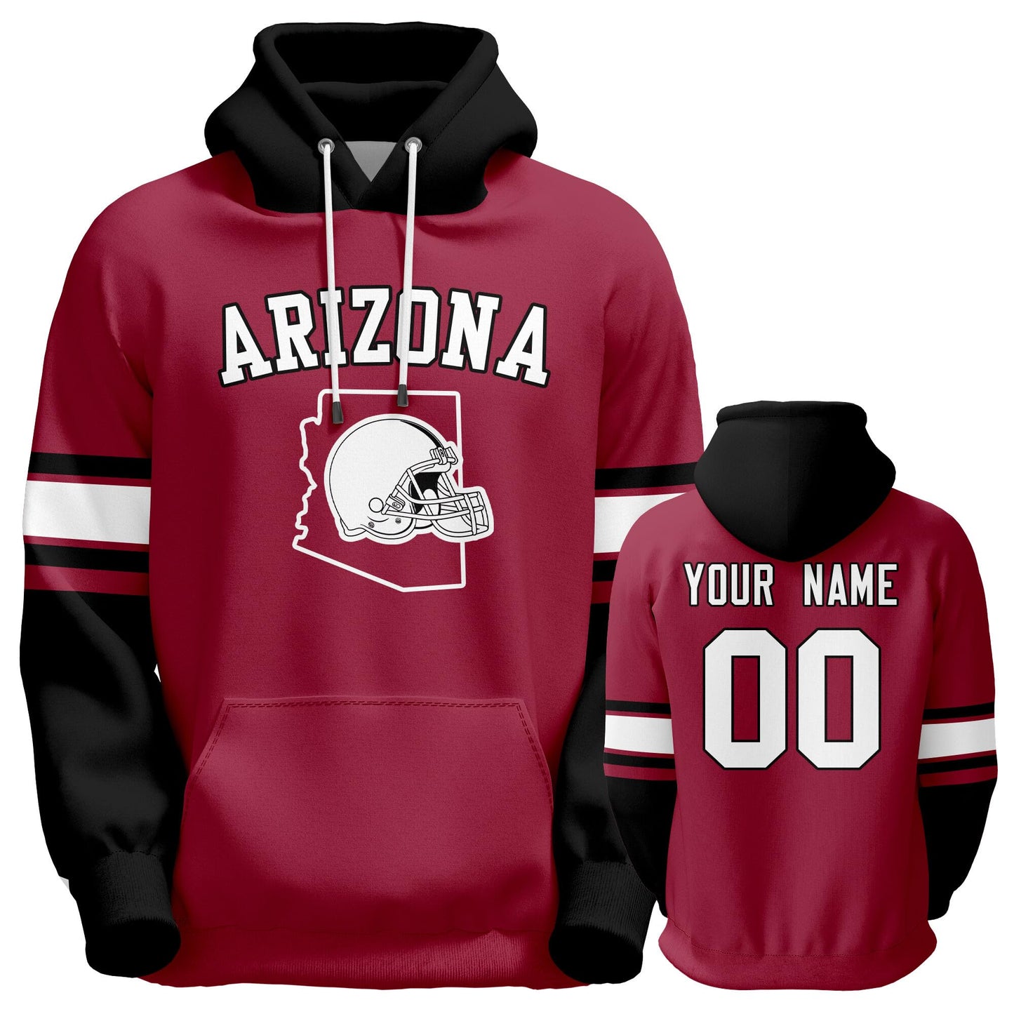 Custom Football Hoodie Personalized Team Pullover Sweatshirt