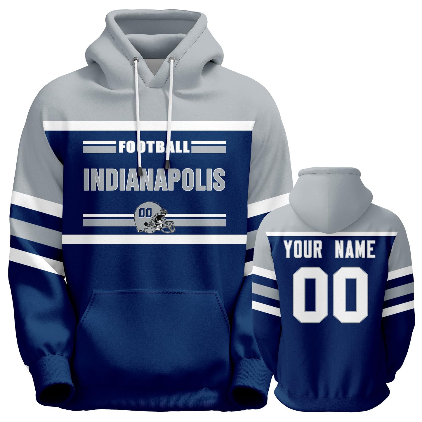 Custom Football Hoodies Sports Personalized Fans Pullover Sweatshirts