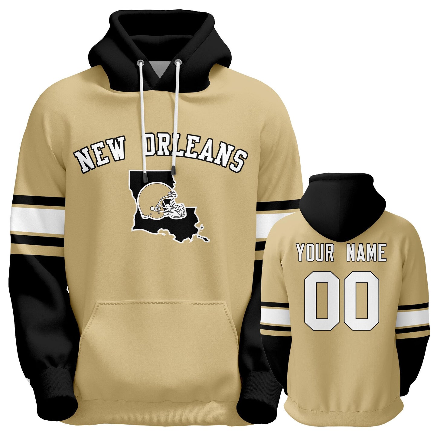 Custom Football Hoodie Personalized Team Pullover Sweatshirt