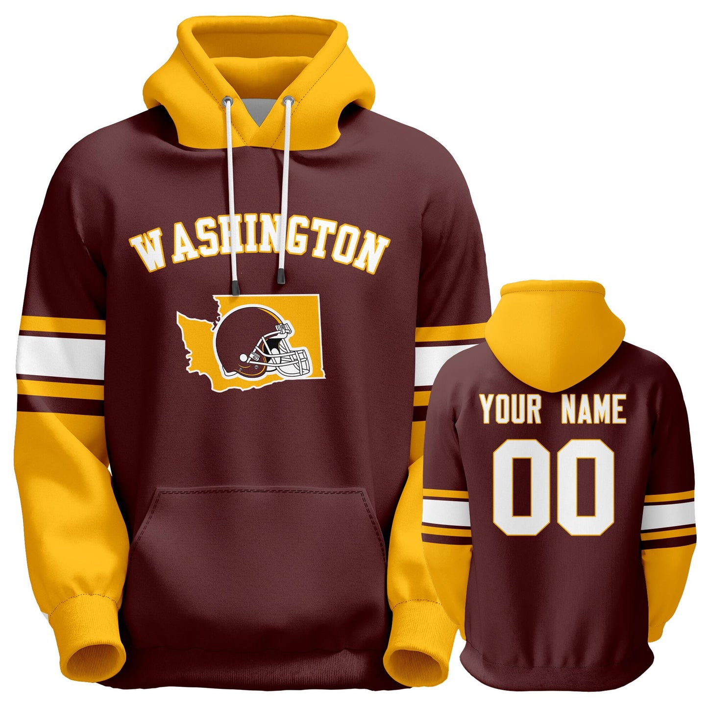 Custom Football Hoodie Personalized Team Pullover Sweatshirt
