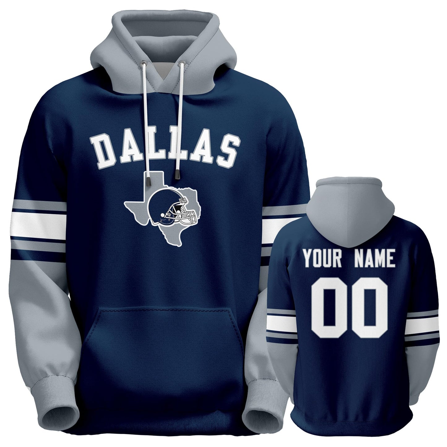 Custom Football Hoodie Personalized Team Pullover Sweatshirt