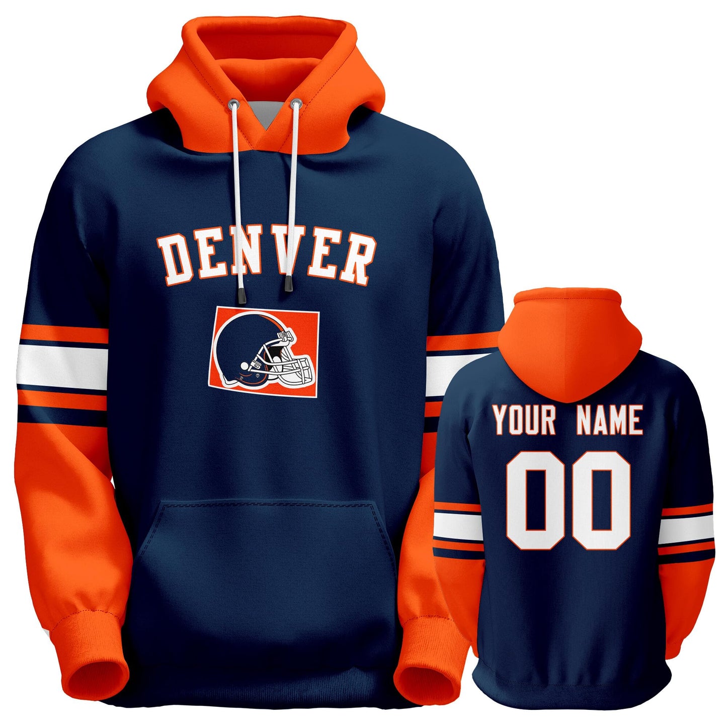 Custom Football Hoodie Personalized Team Pullover Sweatshirt
