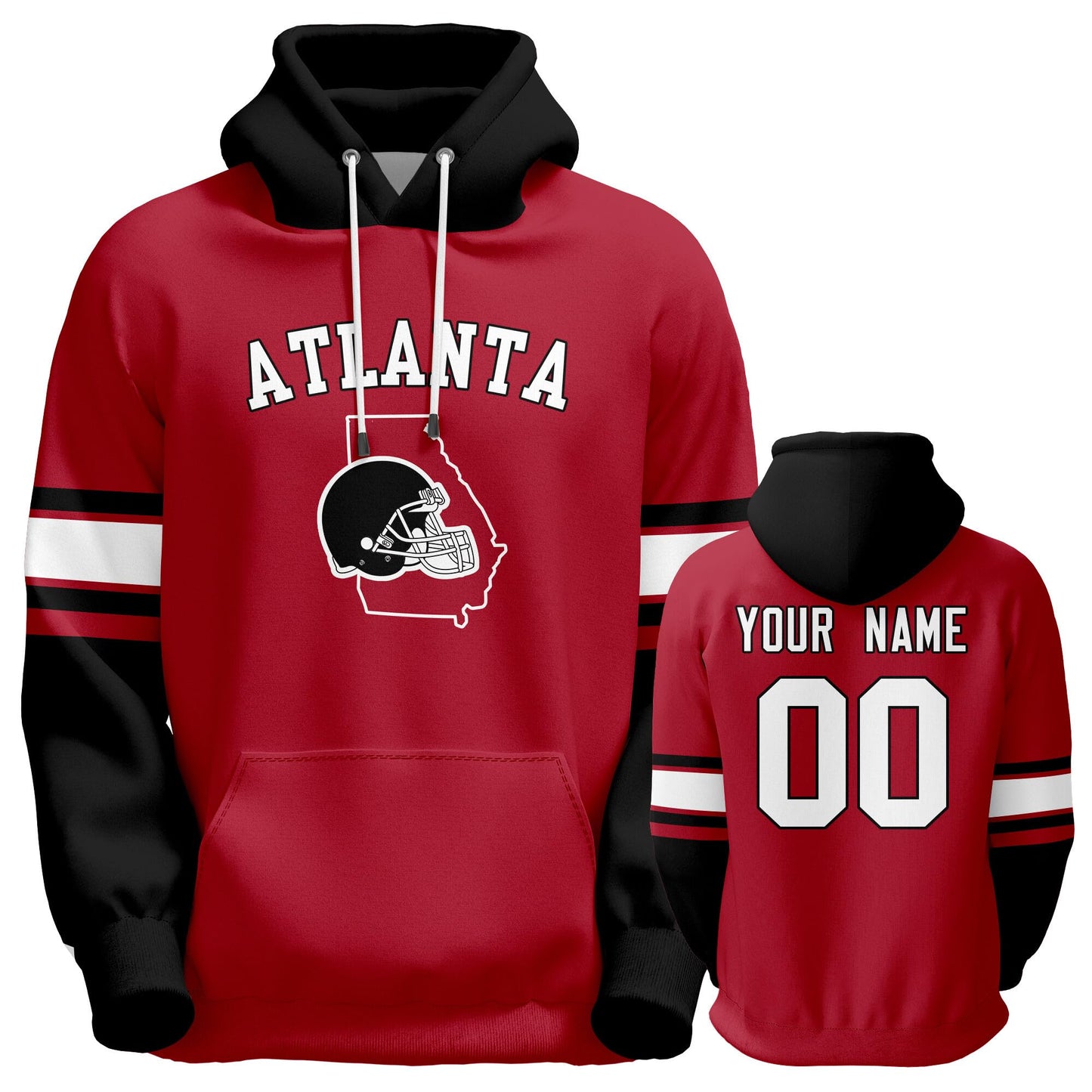 Custom Football Hoodie Personalized Team Pullover Sweatshirt