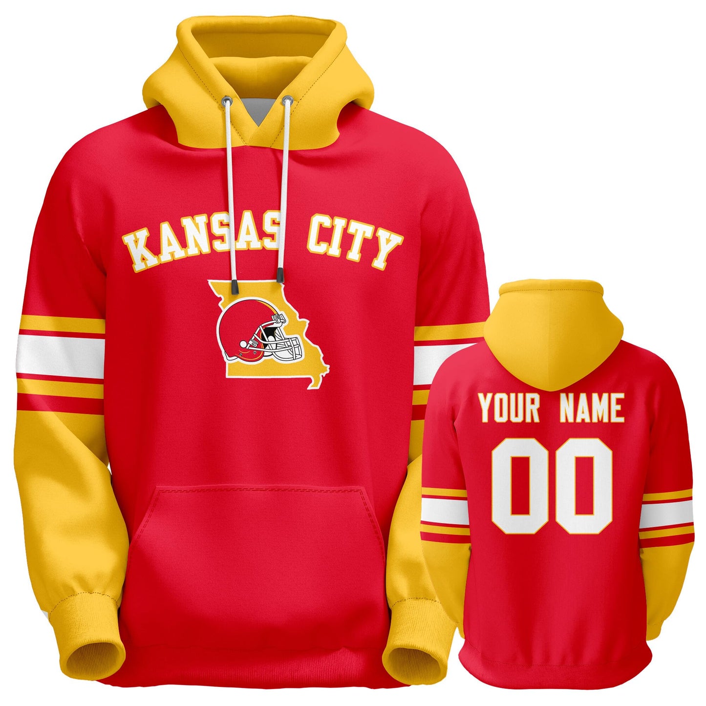 Custom Football Hoodie Personalized Team Pullover Sweatshirt
