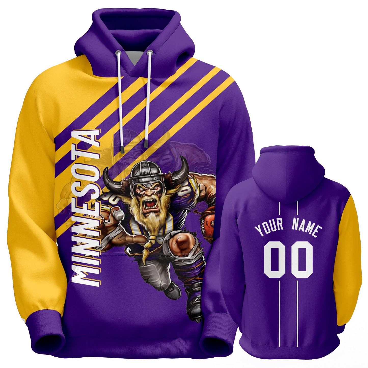 Custom Football Hoodie City Mascots Hooded Sweatshirt Personalized Name Number Fans Gift