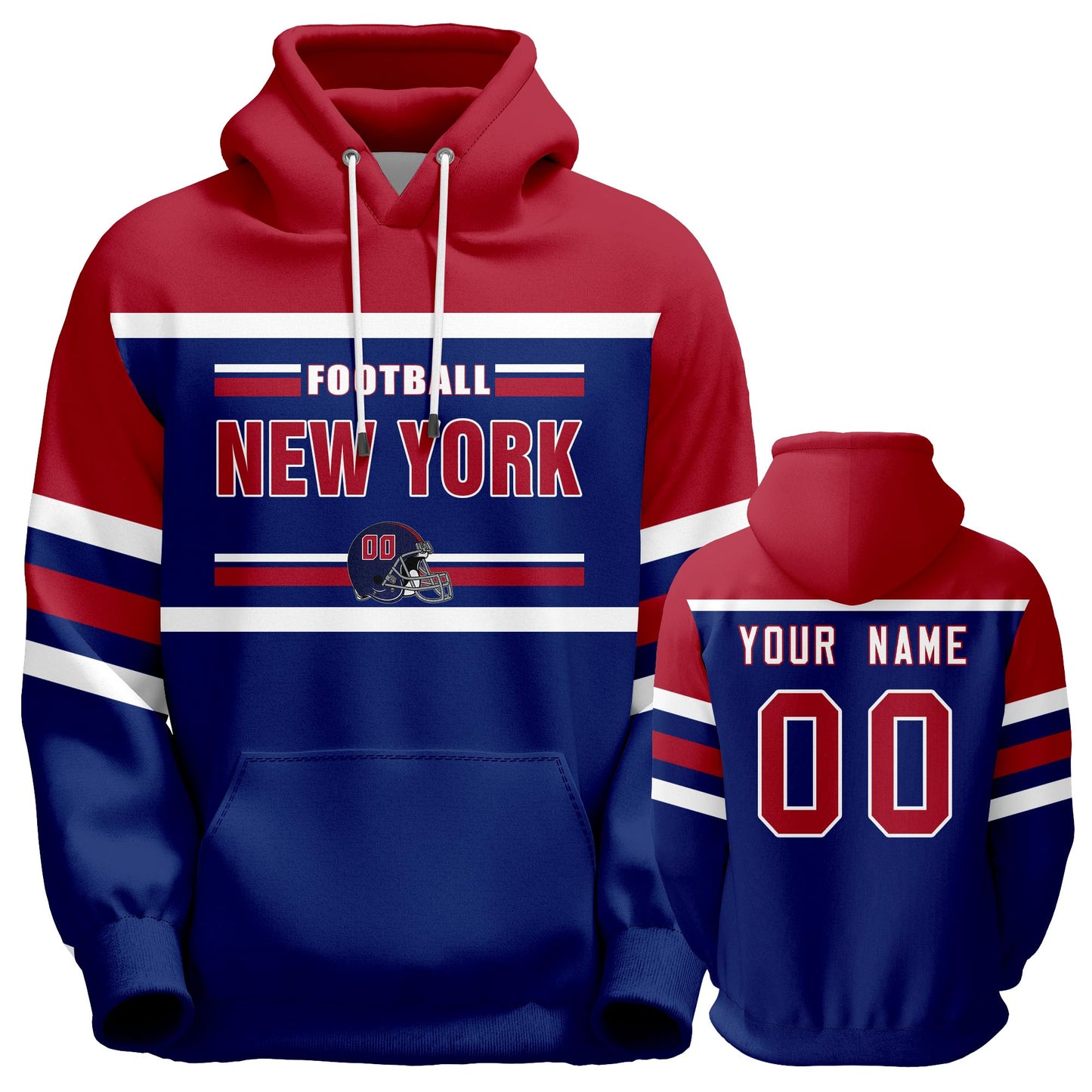 Custom Football Hoodies Sports Personalized Fans Pullover Sweatshirts