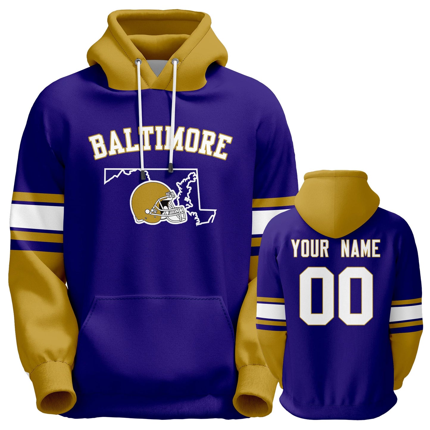 Custom Football Hoodie Personalized Team Pullover Sweatshirt