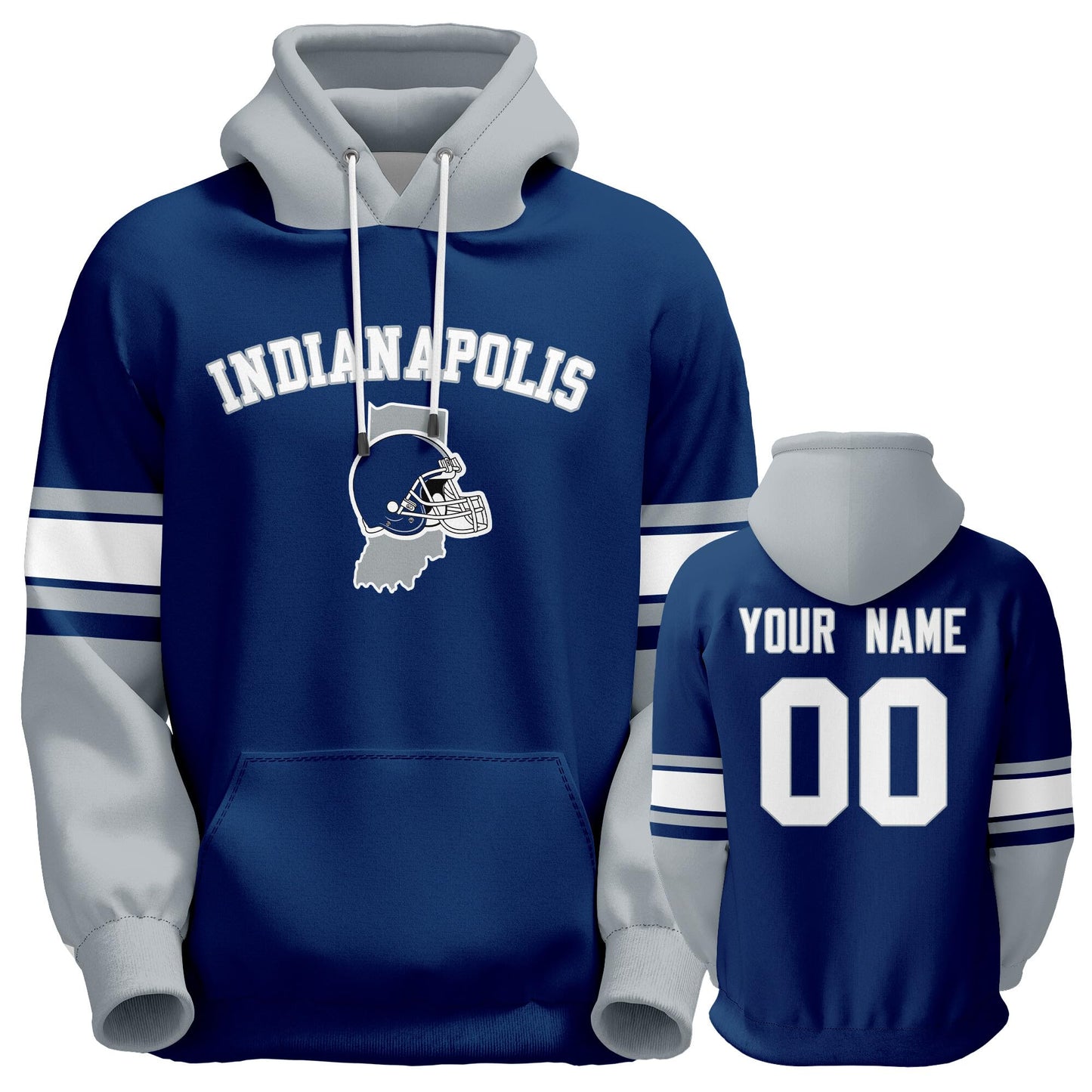 Custom Football Hoodie Personalized Team Pullover Sweatshirt