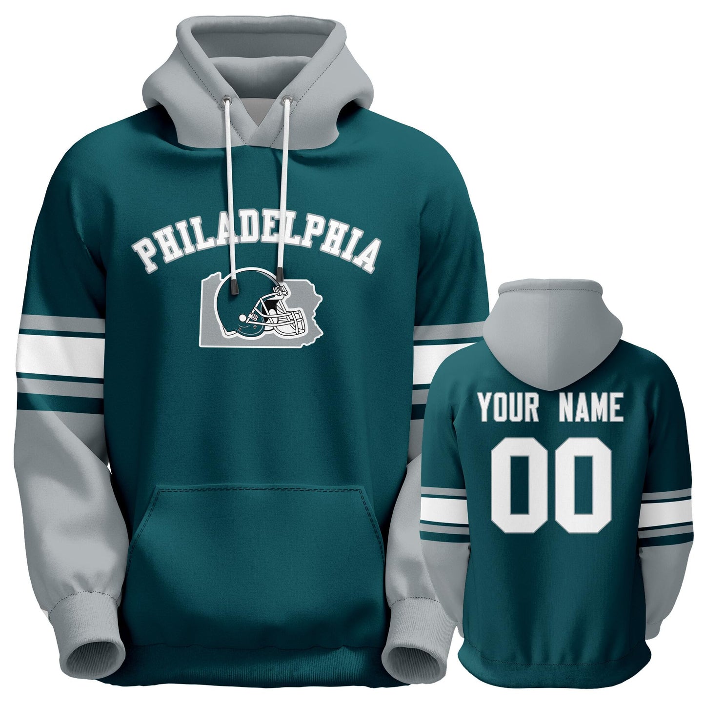 Custom Football Hoodie Personalized Team Pullover Sweatshirt