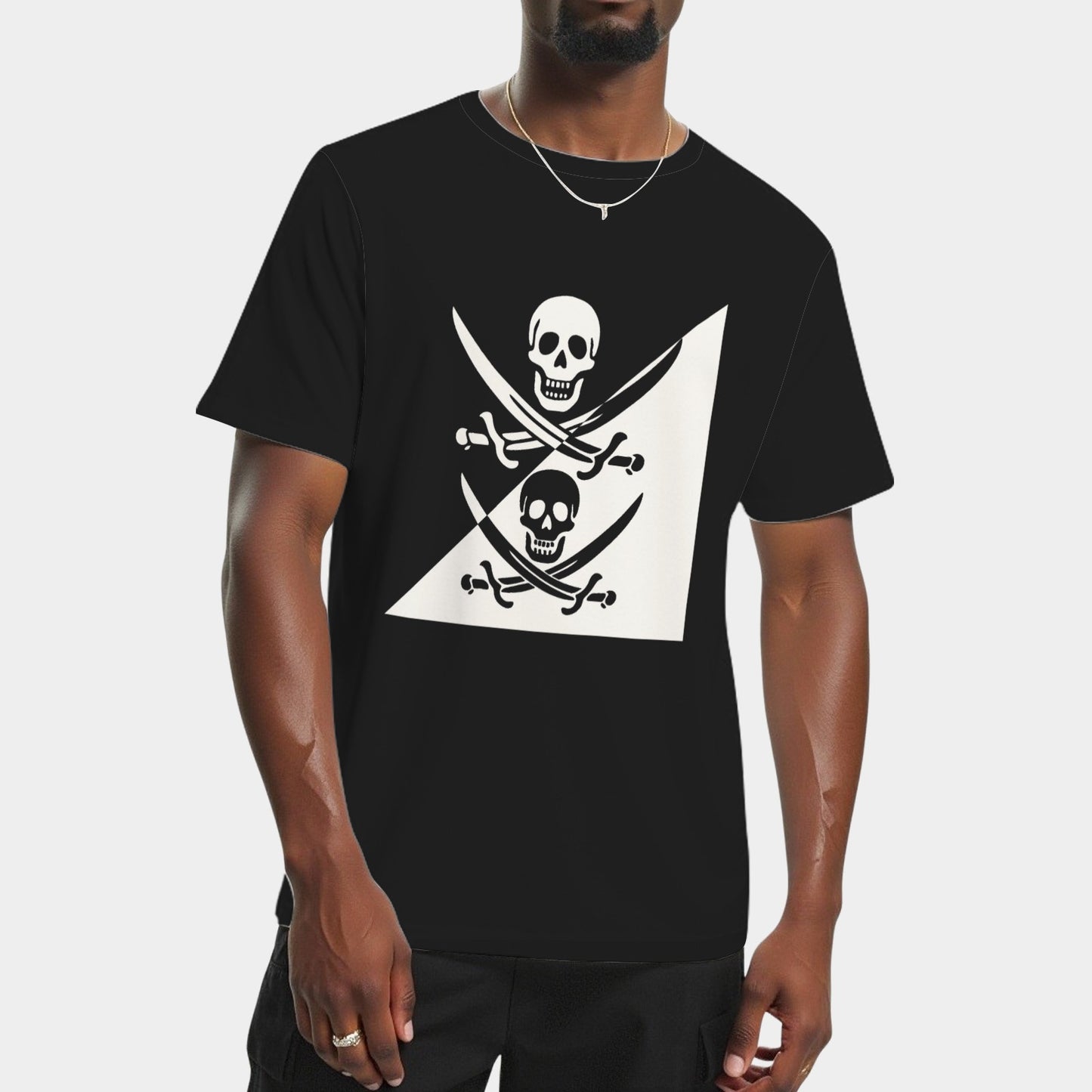 Jolly Roger Jack Skull Cross Swords Sails T-Shirt