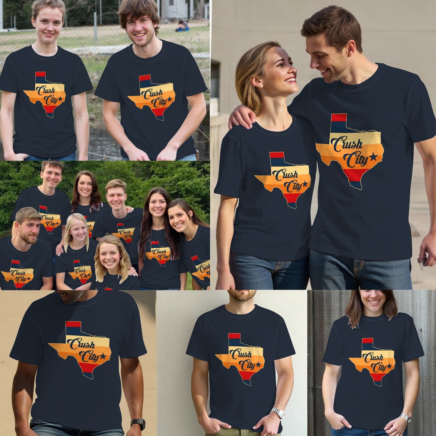 Baseball Crush City Houston Texas T-Shirt