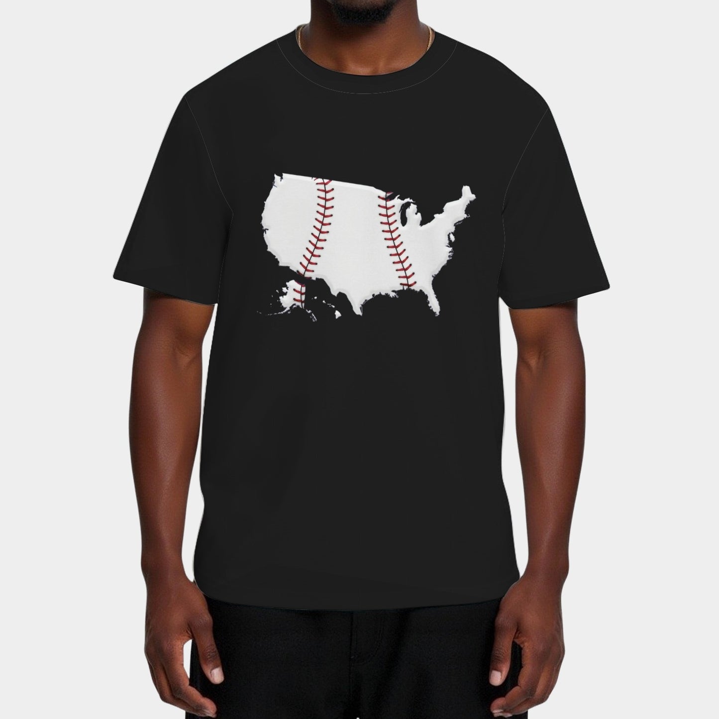 US Map American Baseball T-Shirt