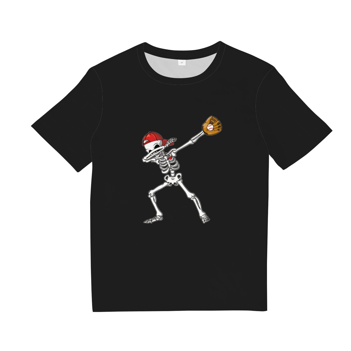Dabbing Skeleton Baseball Funny Halloween Gift T-Shirt