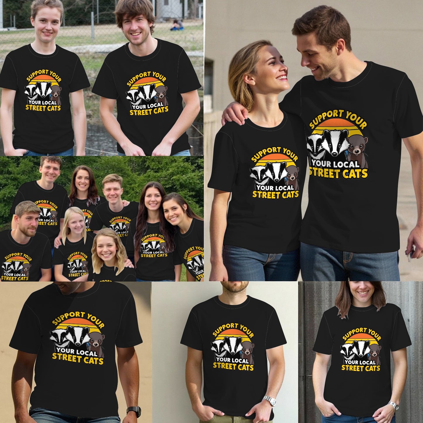 Support Your Local Street Cats T-Shirts