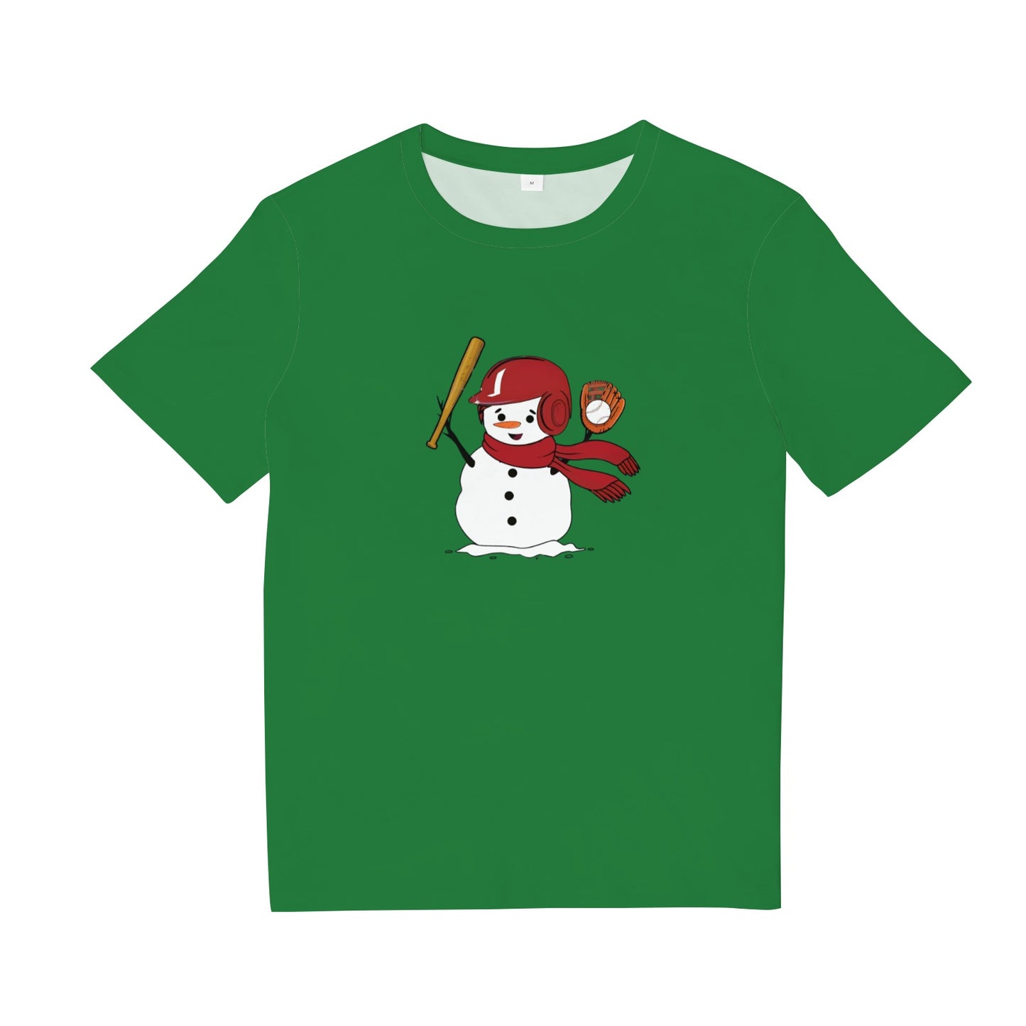Funny Snowman Playing Baseball T-Shirt