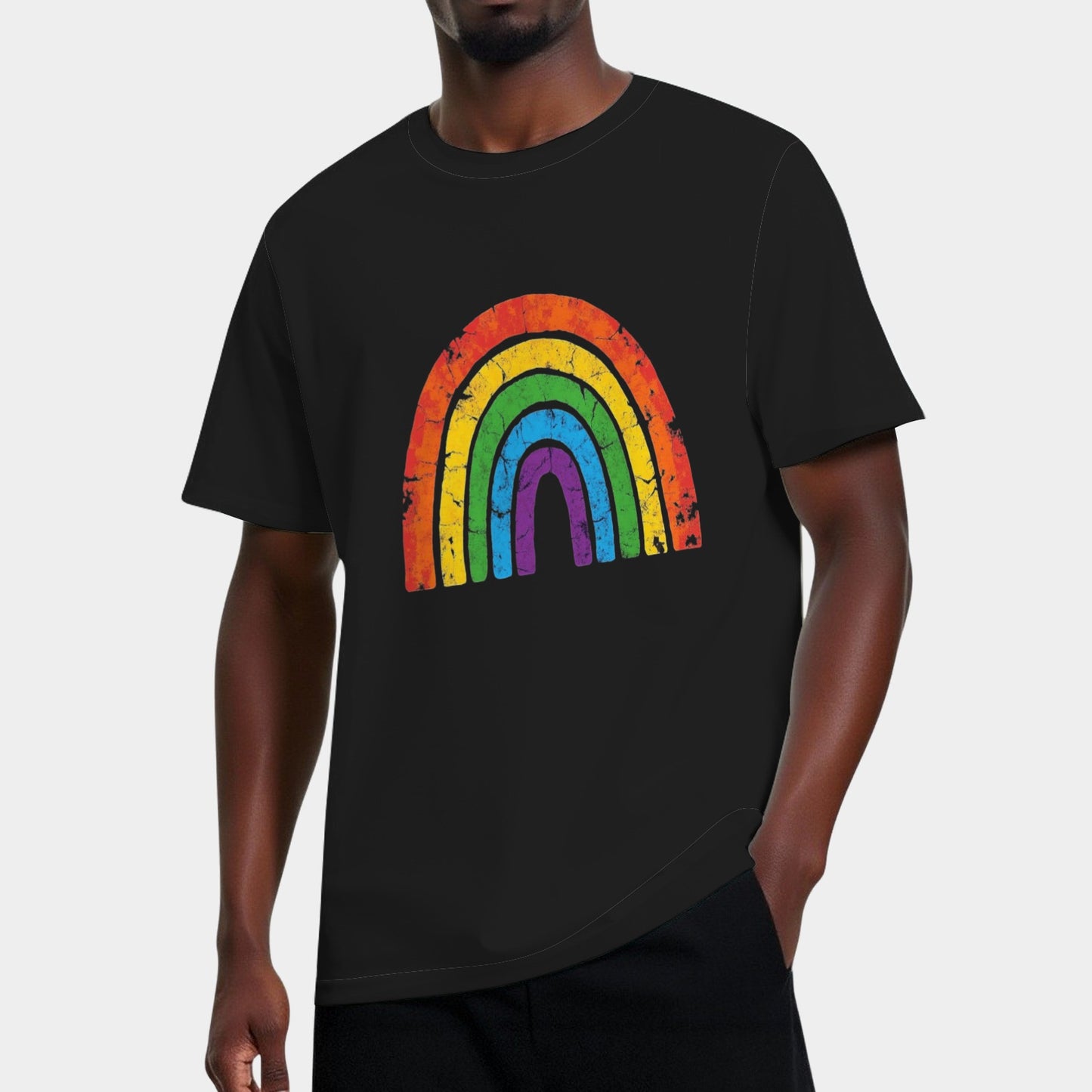 LGBTQ Rainbow Flag Gay Pride LGBT Awareness Ally Vintage T-Shirt