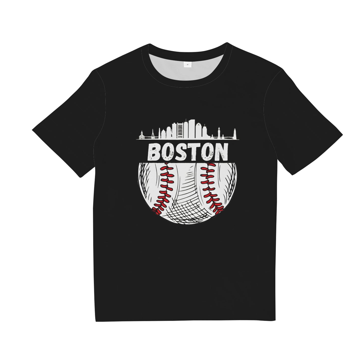 Vintage Boston Baseball Skyline Boston Baseball Graphic T-Shirt