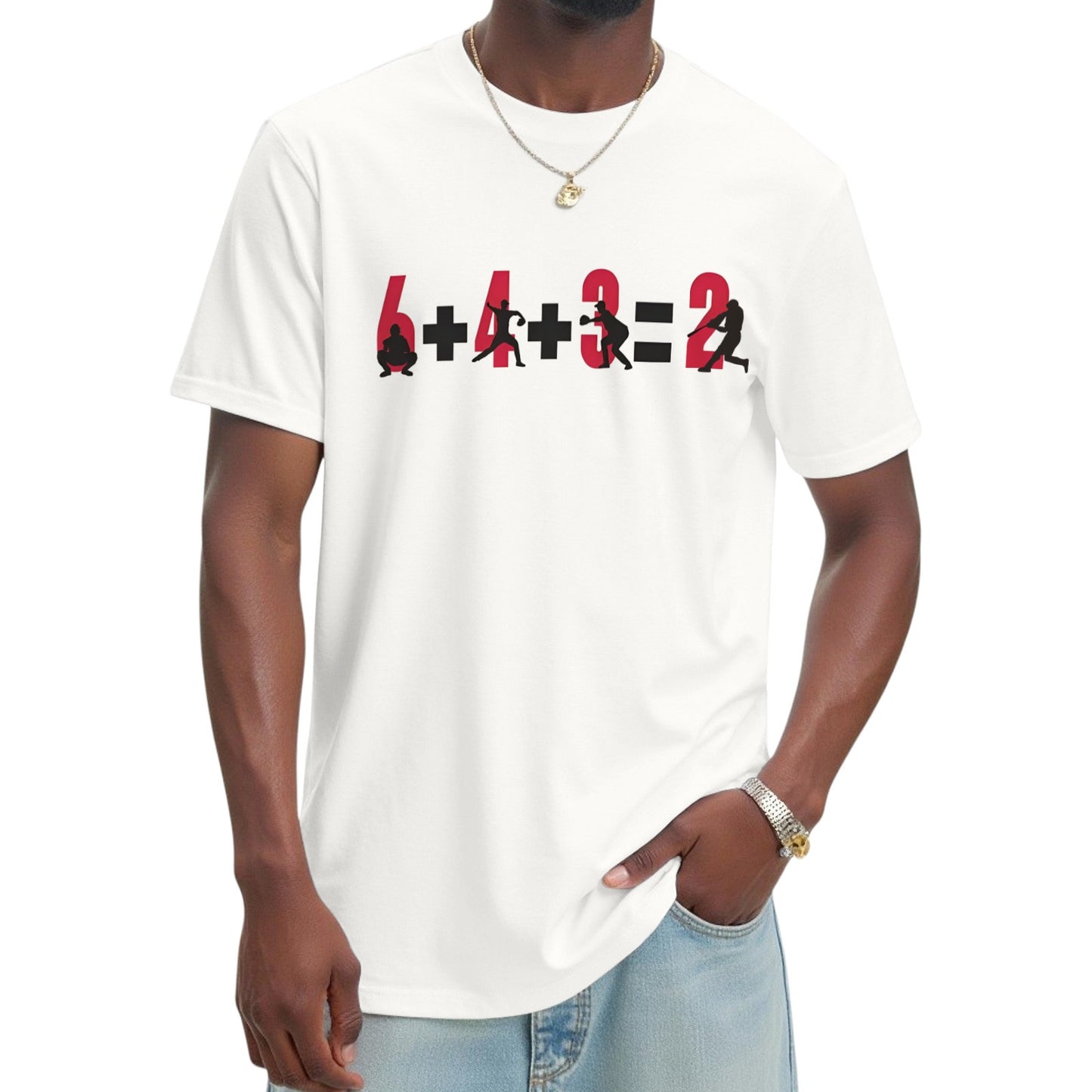 Baseball Double Play 6+4+3=2 T-Shirt