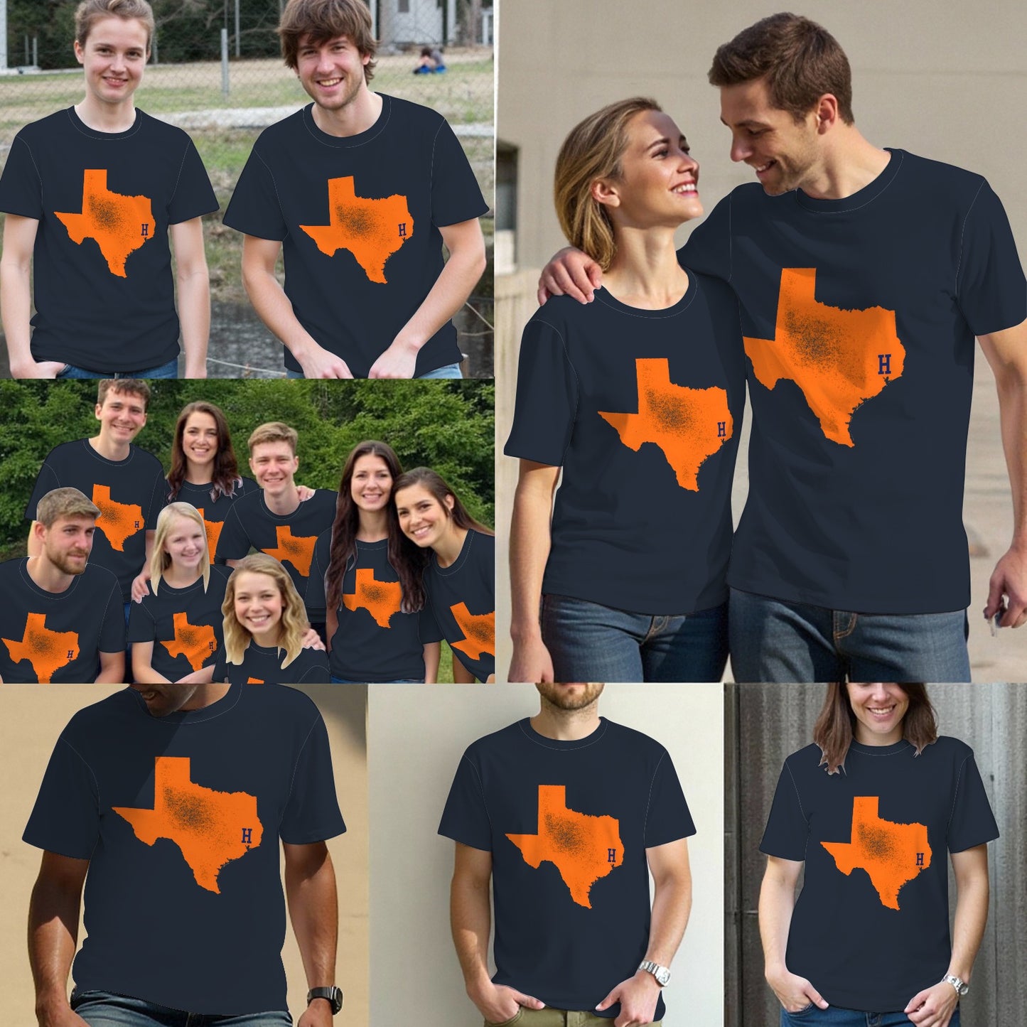Distressed Houston Texas Baseball Fan T-Shirt