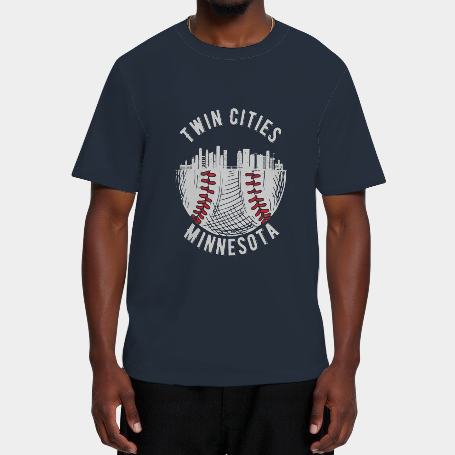 Cool Twin Cities Minnesota MN Baseball Skyline T-Shirt