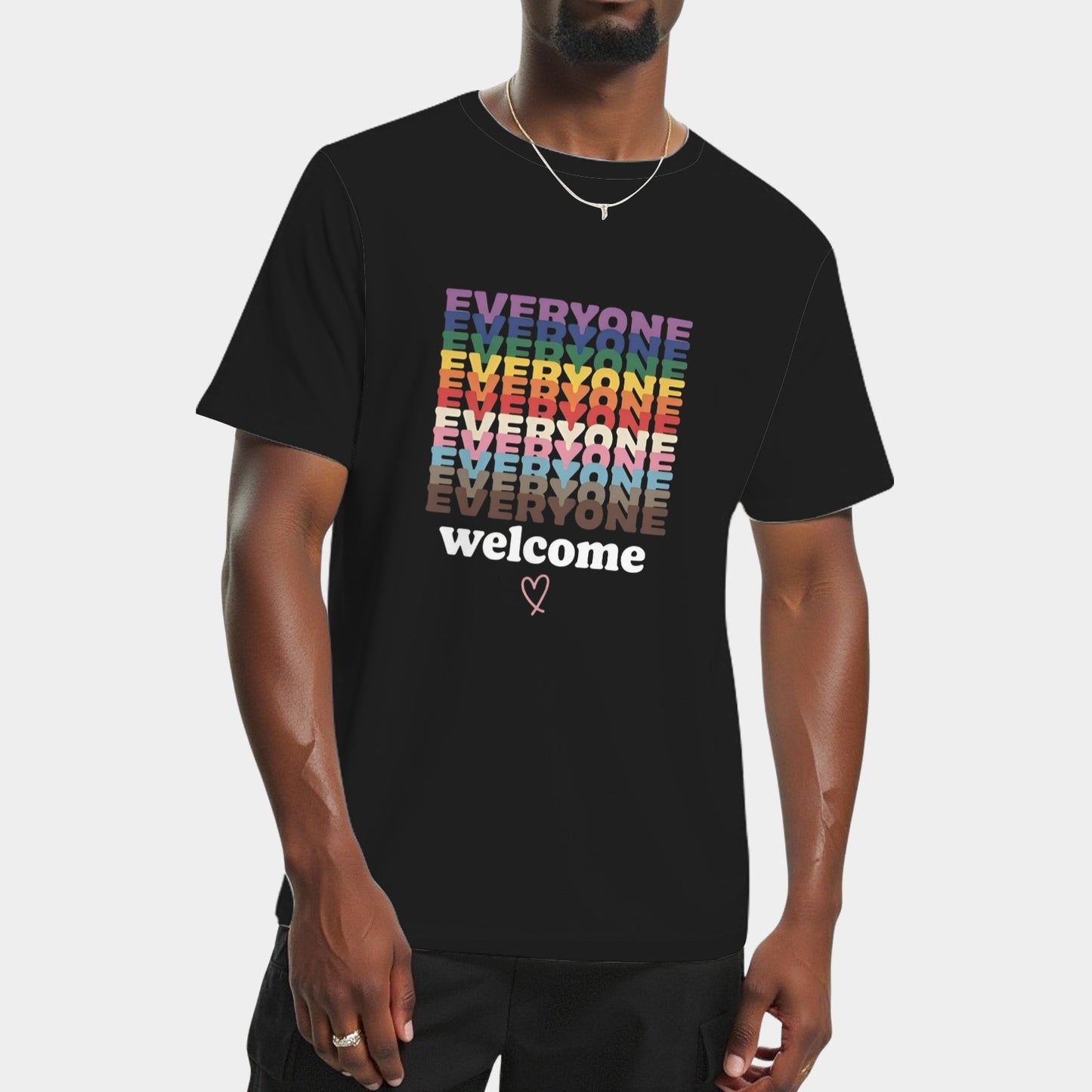 Everyone Is Welcome Here Pride Month LGBTQ Rainbow Gay Pride T-Shirt