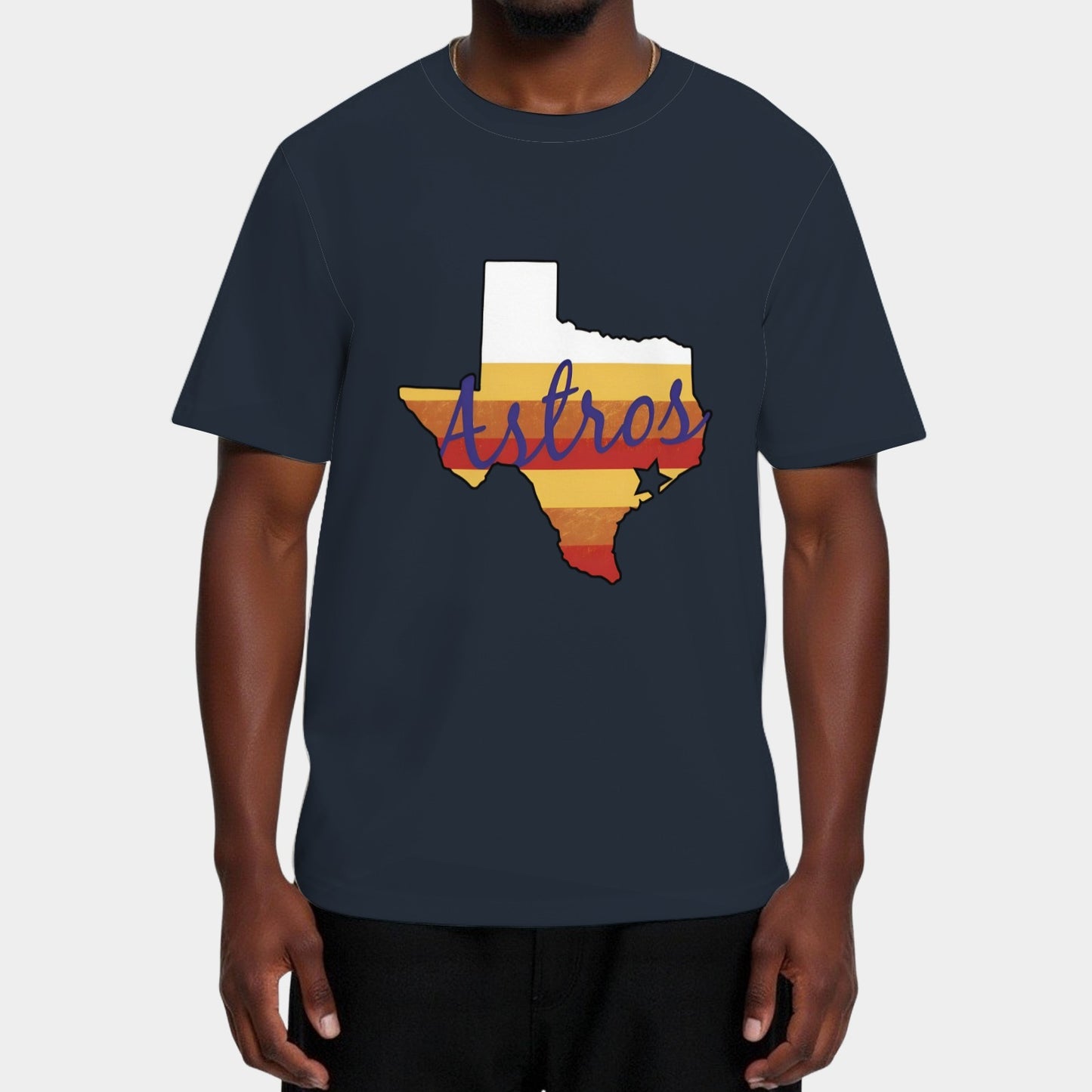 Texa Houston Baseball Lover Vintage Fans Map T-Shirt