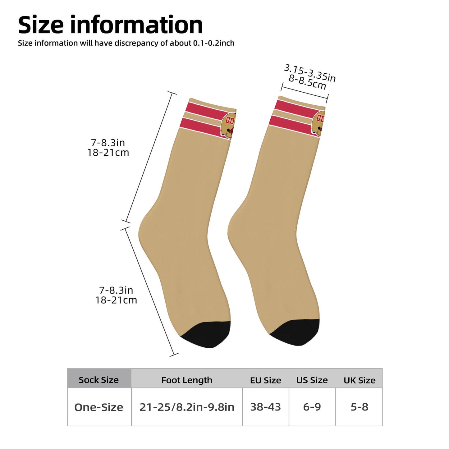 San Francisco Football Style Socks – Personalized & Unique