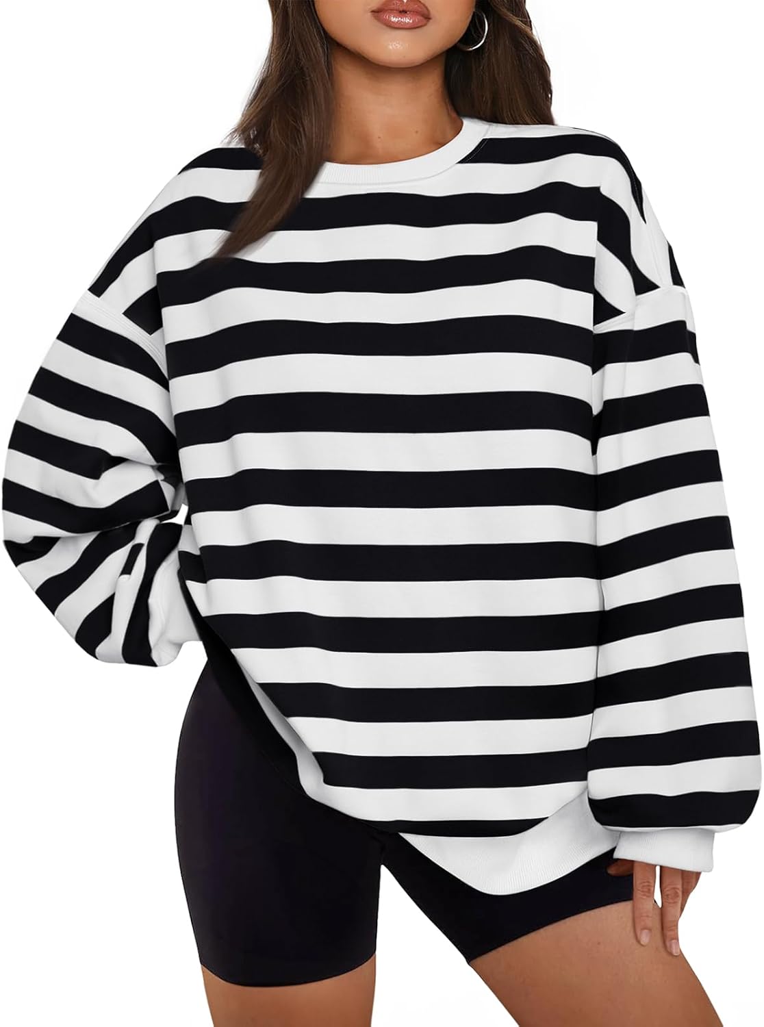 Womens Oversized Sweatshirts Crewneck Hoodies