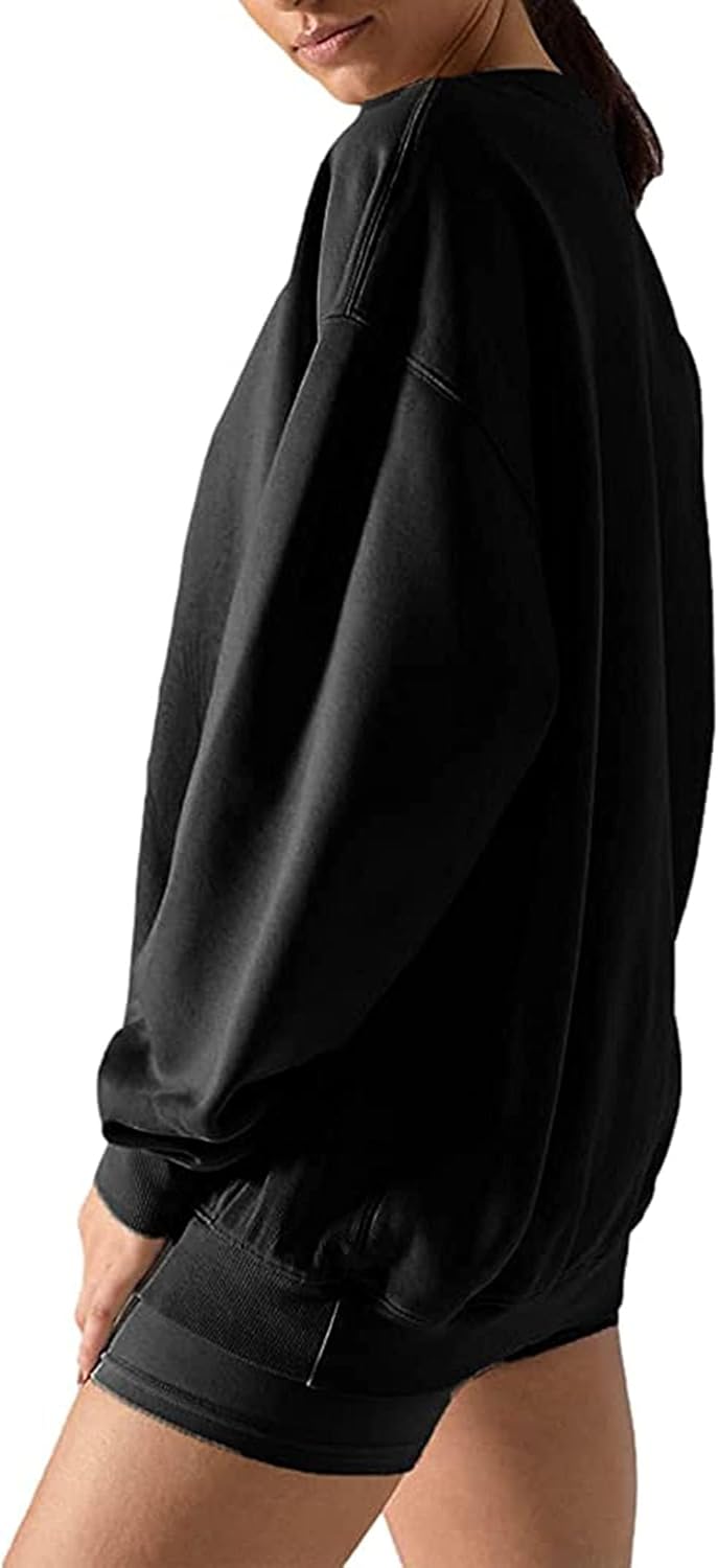 Oversized Sun and Moon Graphic Sweatshirt for Women Casual Top