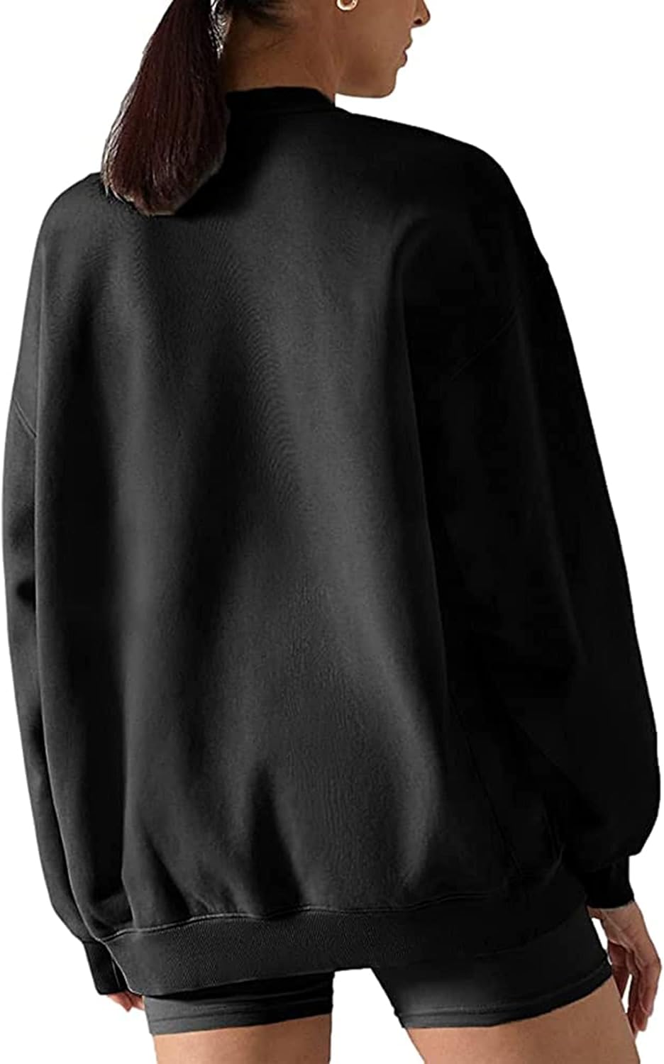 Oversized Sun and Moon Graphic Sweatshirt for Women Casual Top