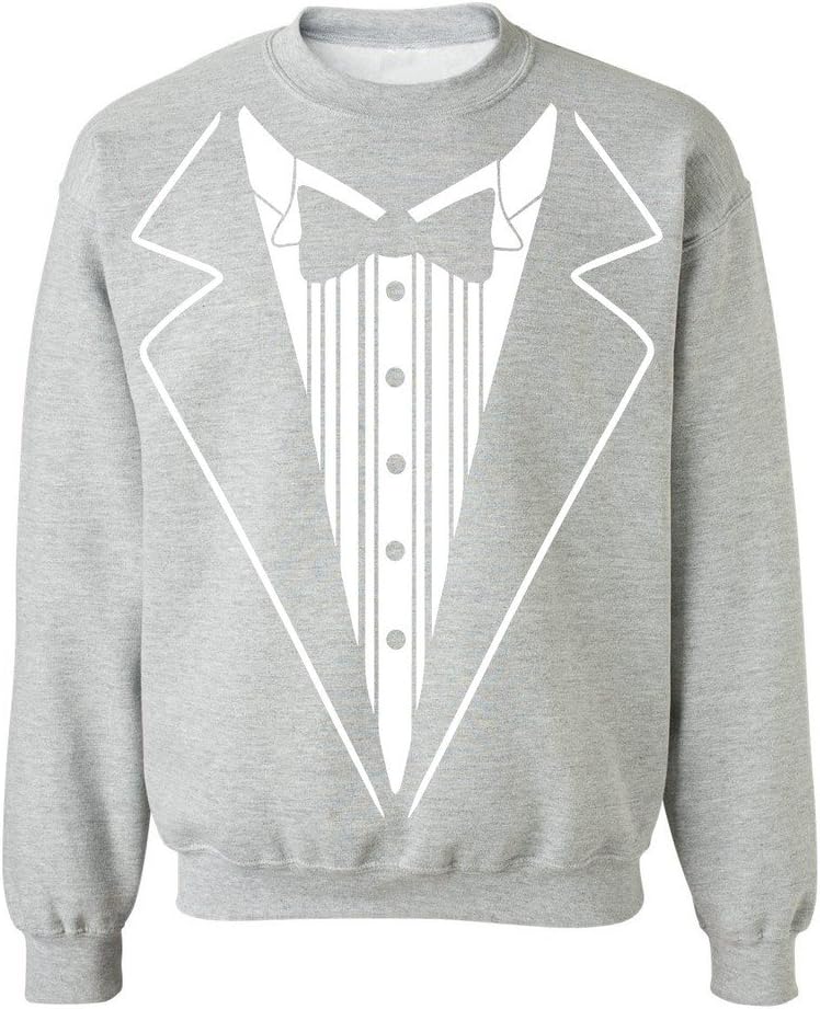 Tuxedo White Funny Graphic Crewneck Sweatshirt Casual Pullover