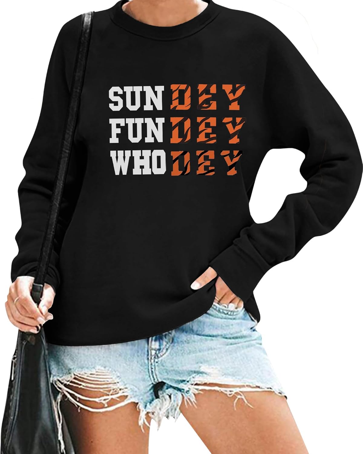 Game Day Sunday Funday Crewneck Sweatshirt for Women Football Top