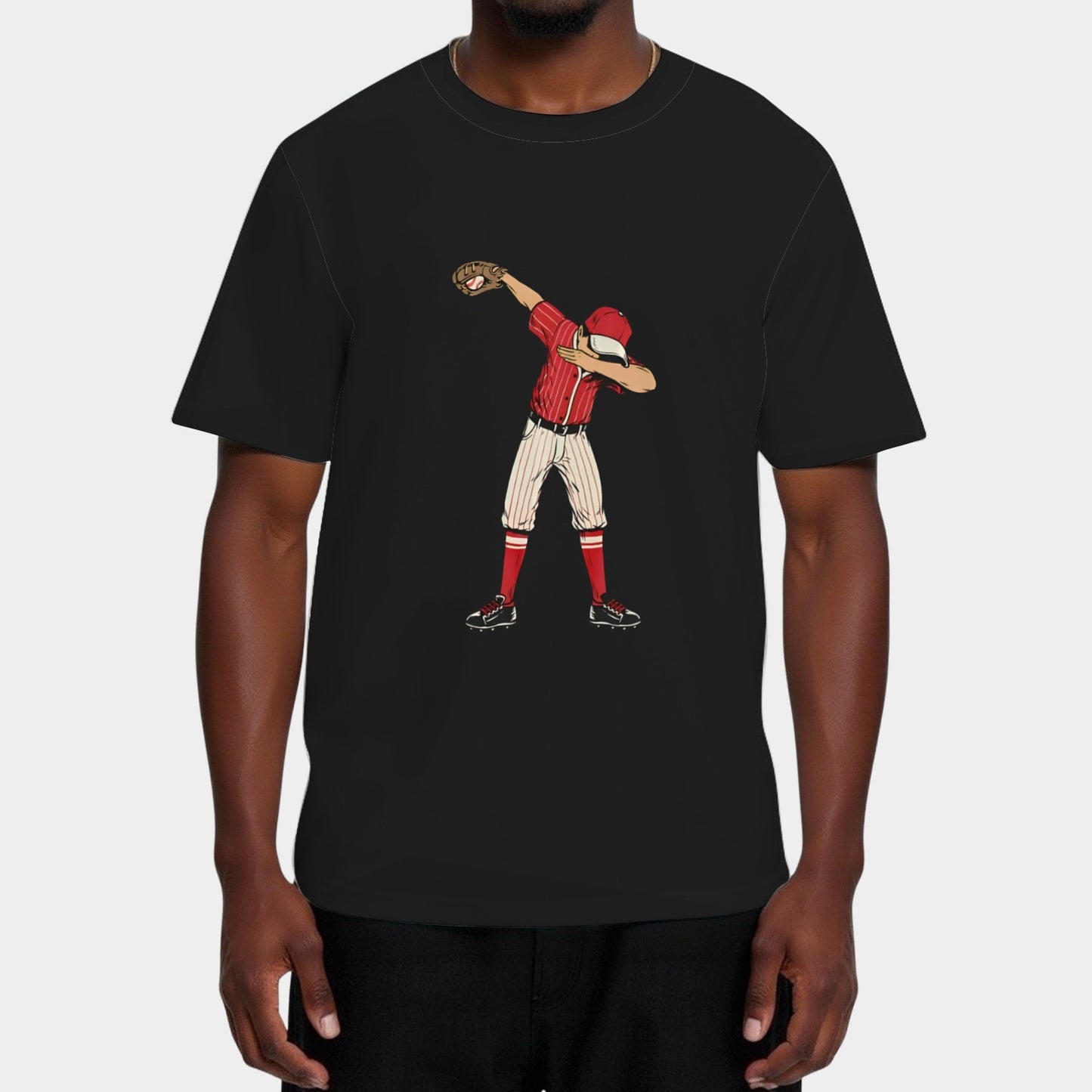 Dabbing Baseball Catcher Gift Shirt Men Boys Kids T-Shirt