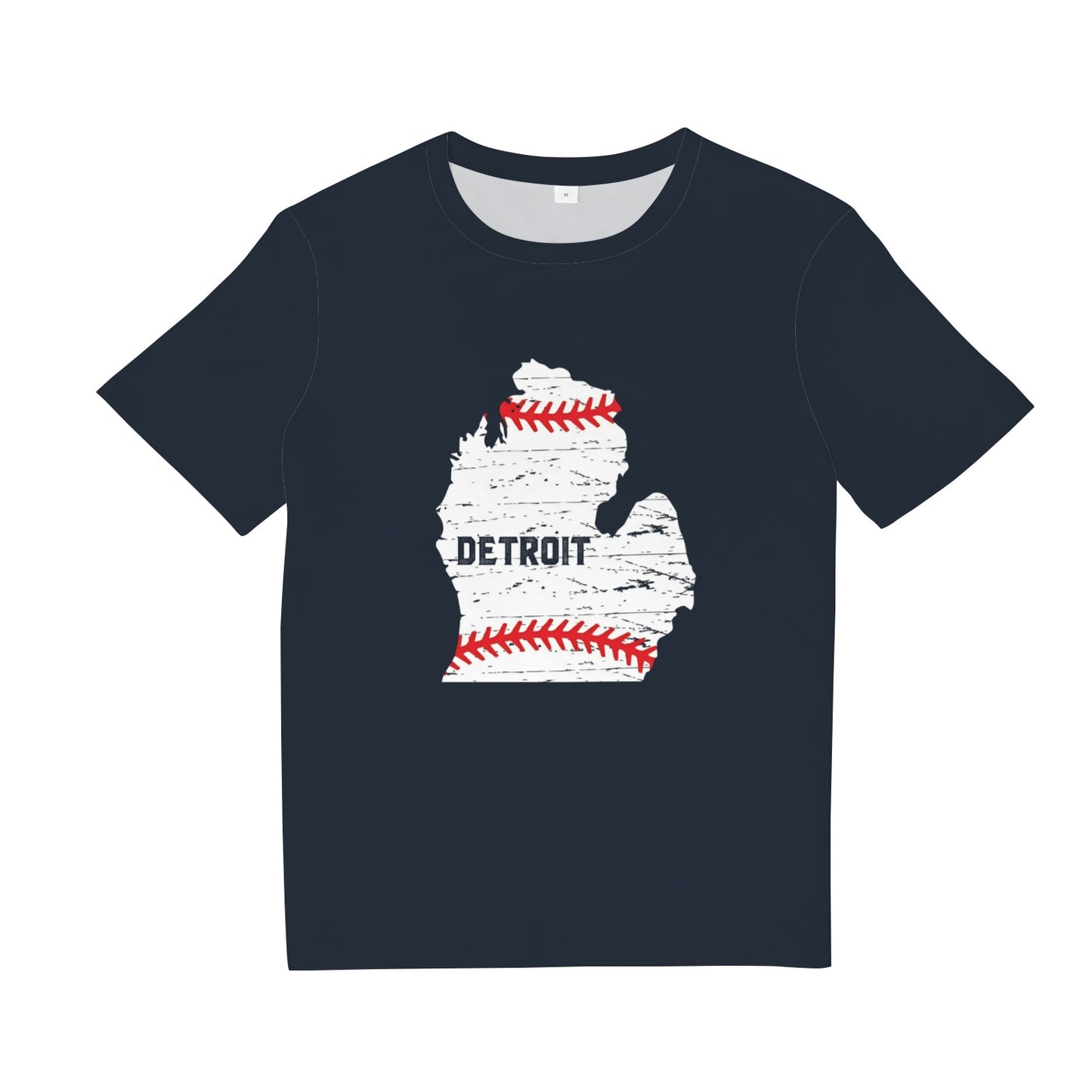 Detroit Map Baseball Lover Fans T-Shirt