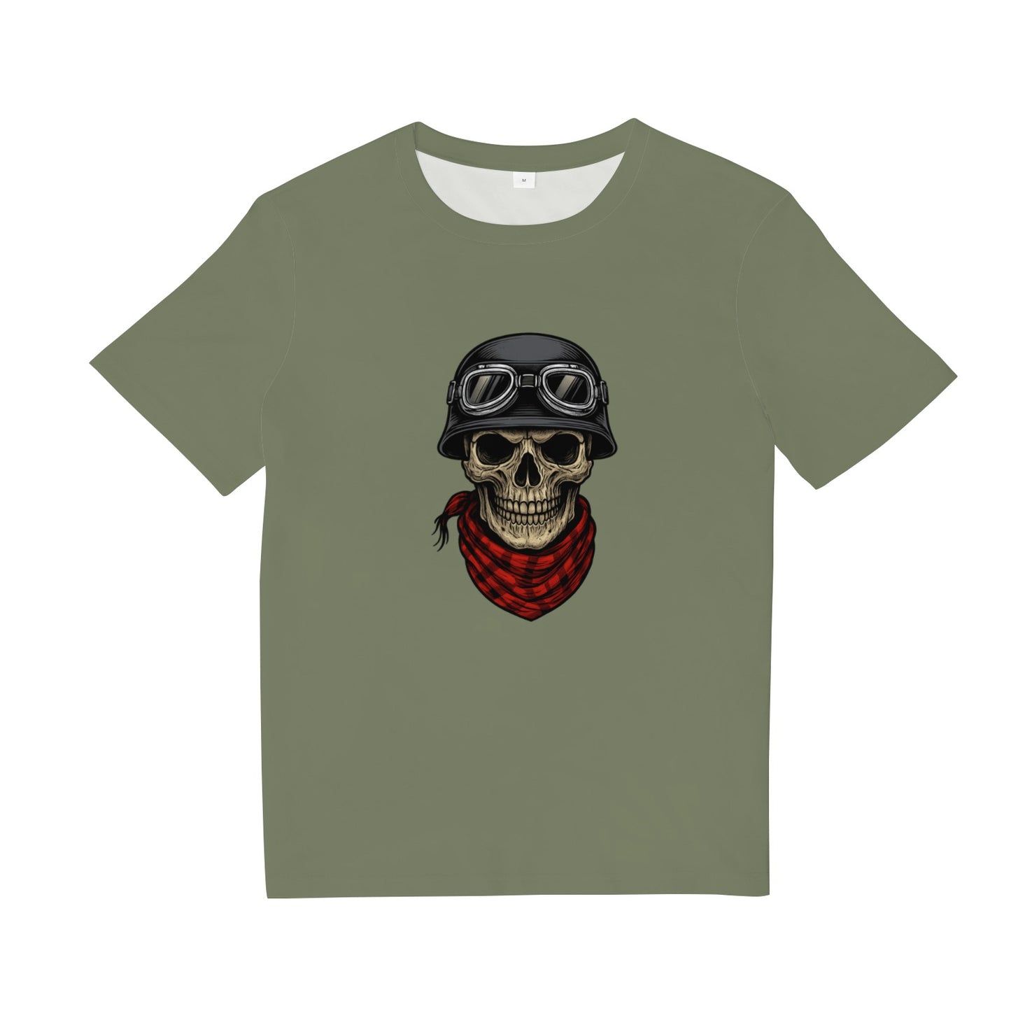 Skull Wearing Vintage Moto Helmet Ranger T Shirts