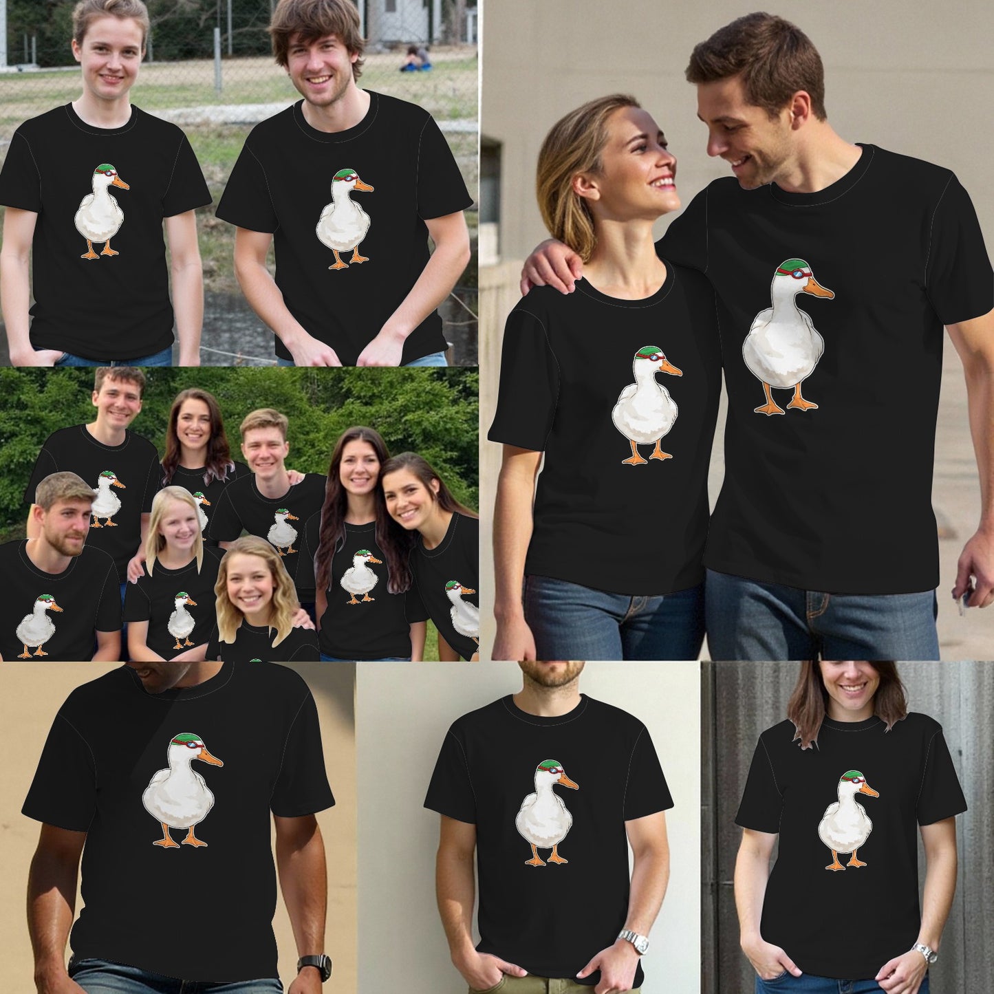 Duck Swimming Swimming goggles T-Shirt