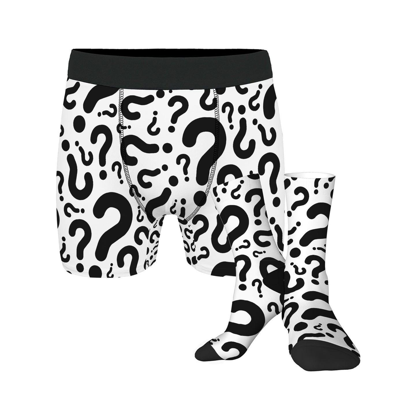Men's Customizable Underwear & Socks Set - Soft Polyester Comfort