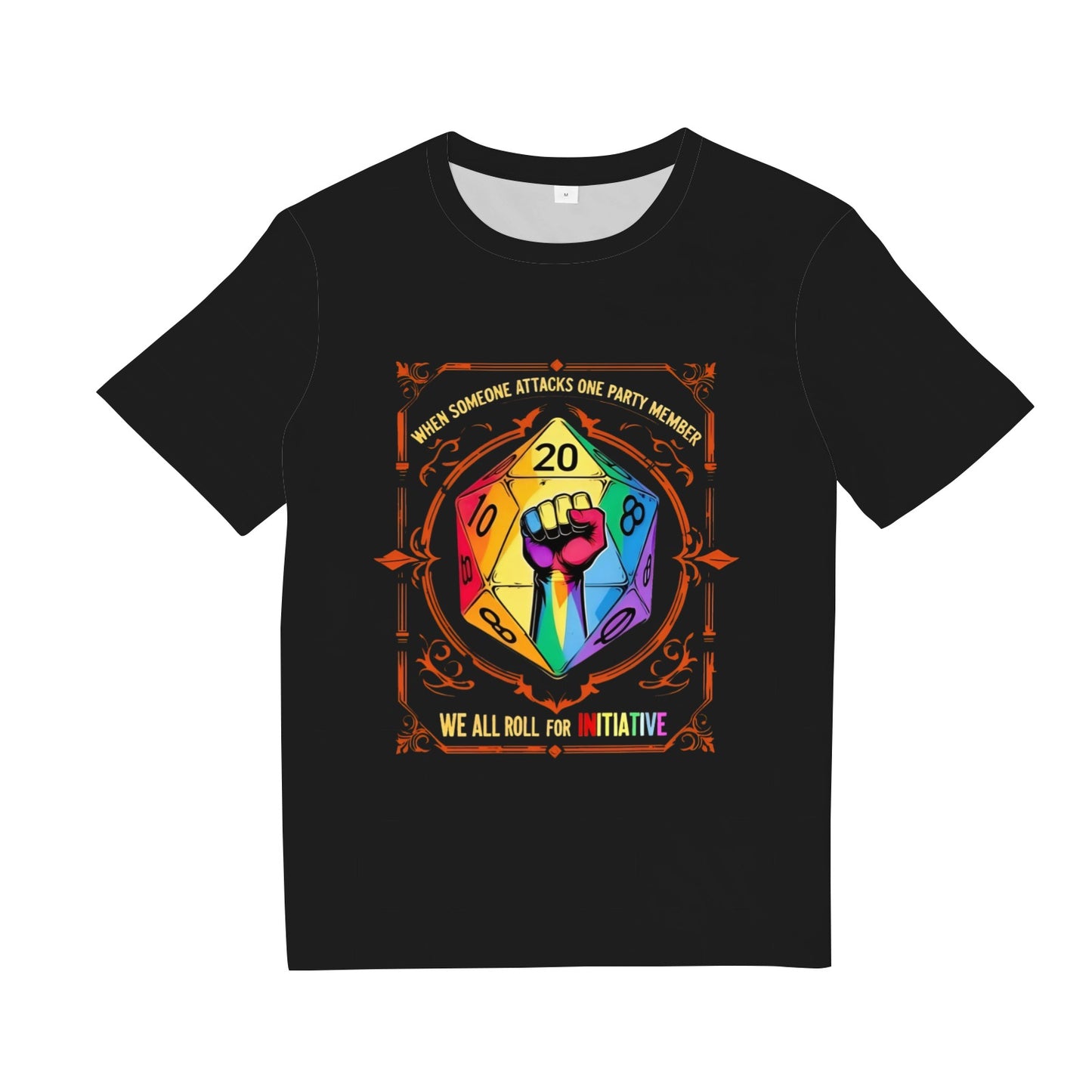 When Someone Attacks, We All Roll For Initiative, RPG Dice LGBT Ally T-Shirt