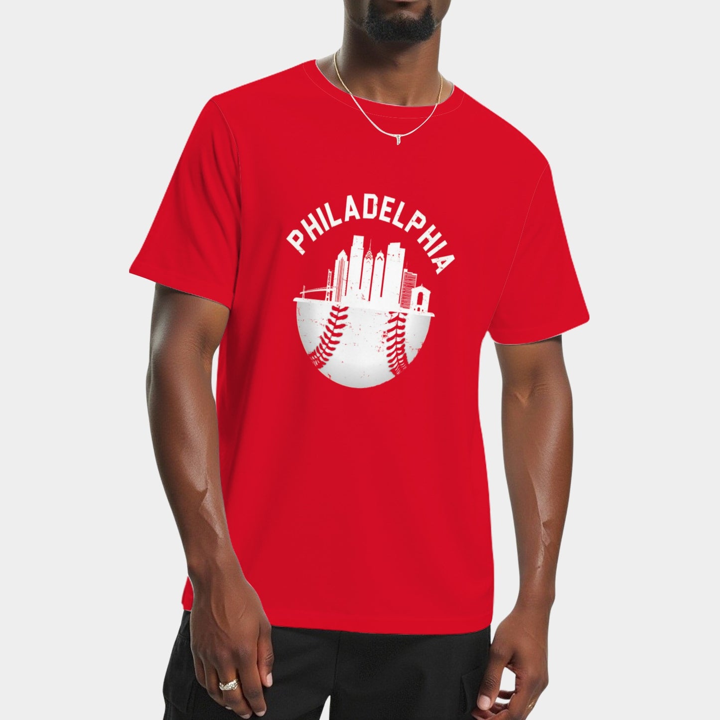 Vintage Philadelphia Baseball Retro Skyline T-Shirt