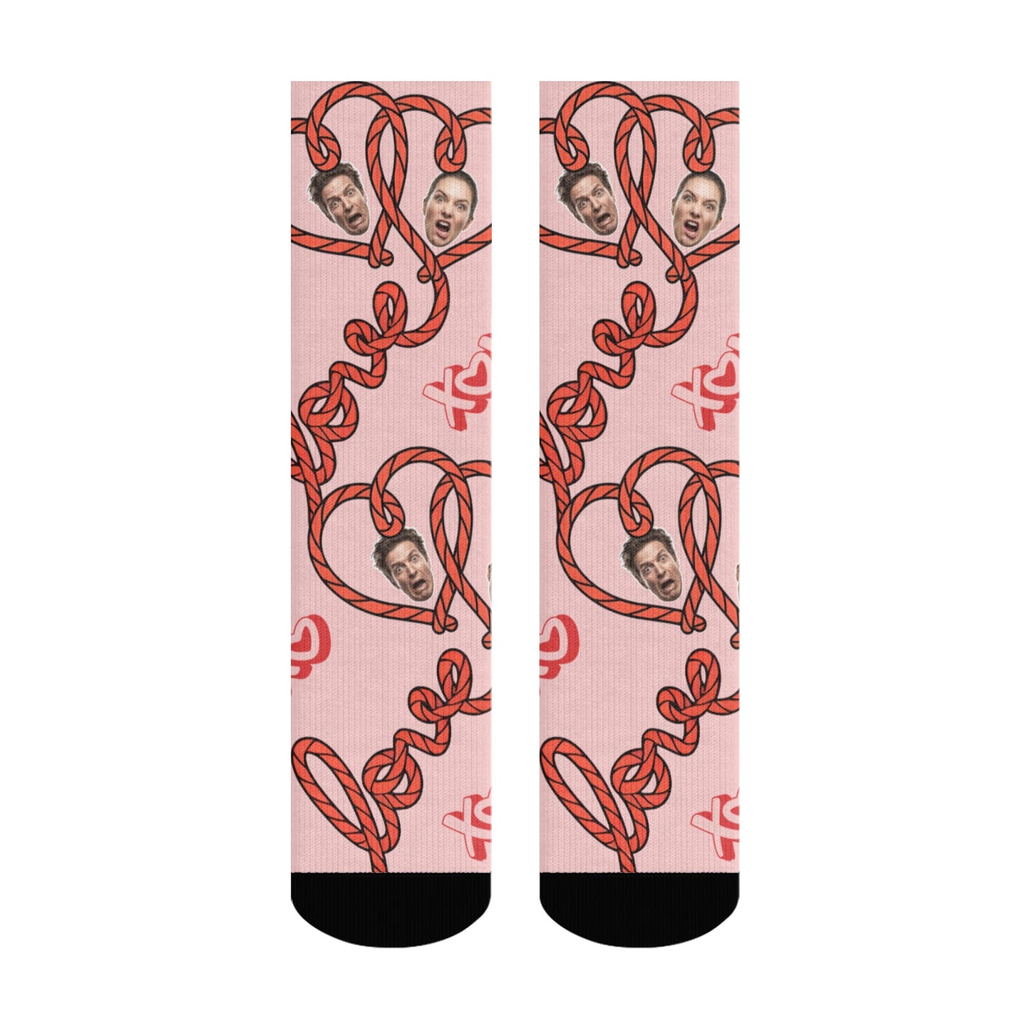 Personalized Valentine's Day Couple Love Heart Sock