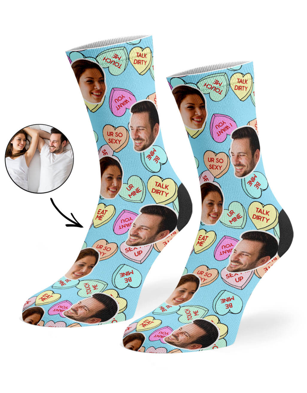 Naughty Love Hearts Socks