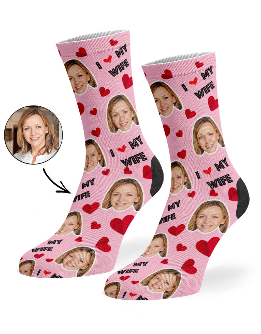 I Love My Wife Socks