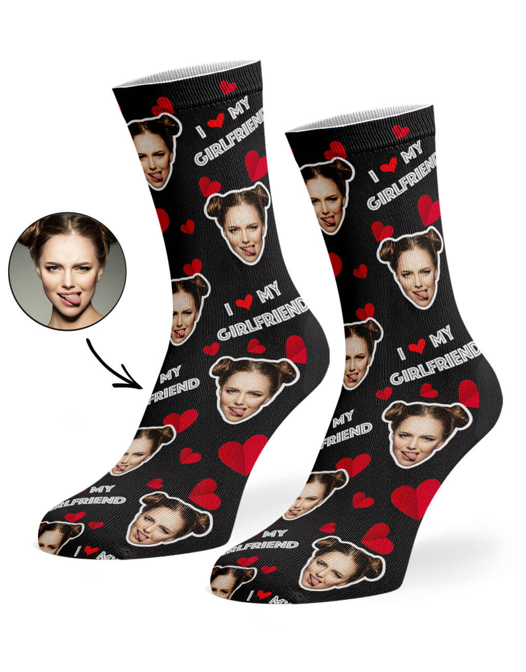 I Love My Girlfriend Socks