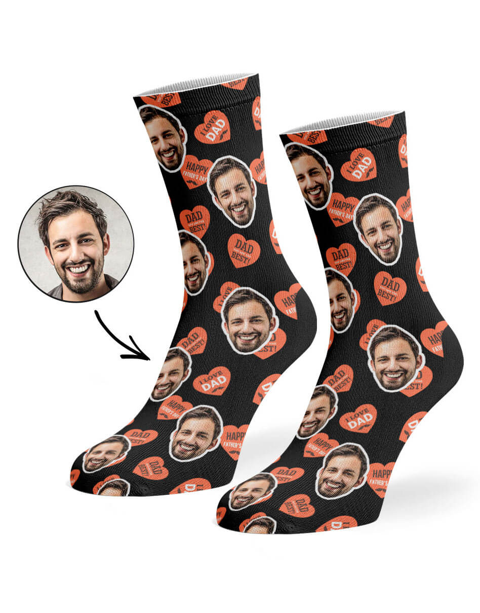 Dad Love Hearts Socks